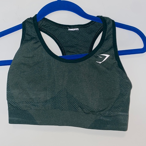 Gymshark Vital Seamless 2.0 Sports Bra Green - Picture 1 of 2